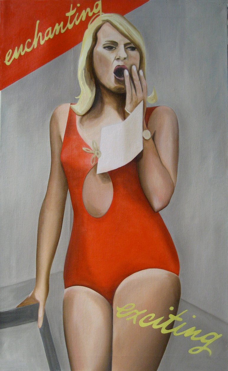 Betoverend, opwindend, 2007 (olieverf op linnen) door Cathy Lomax