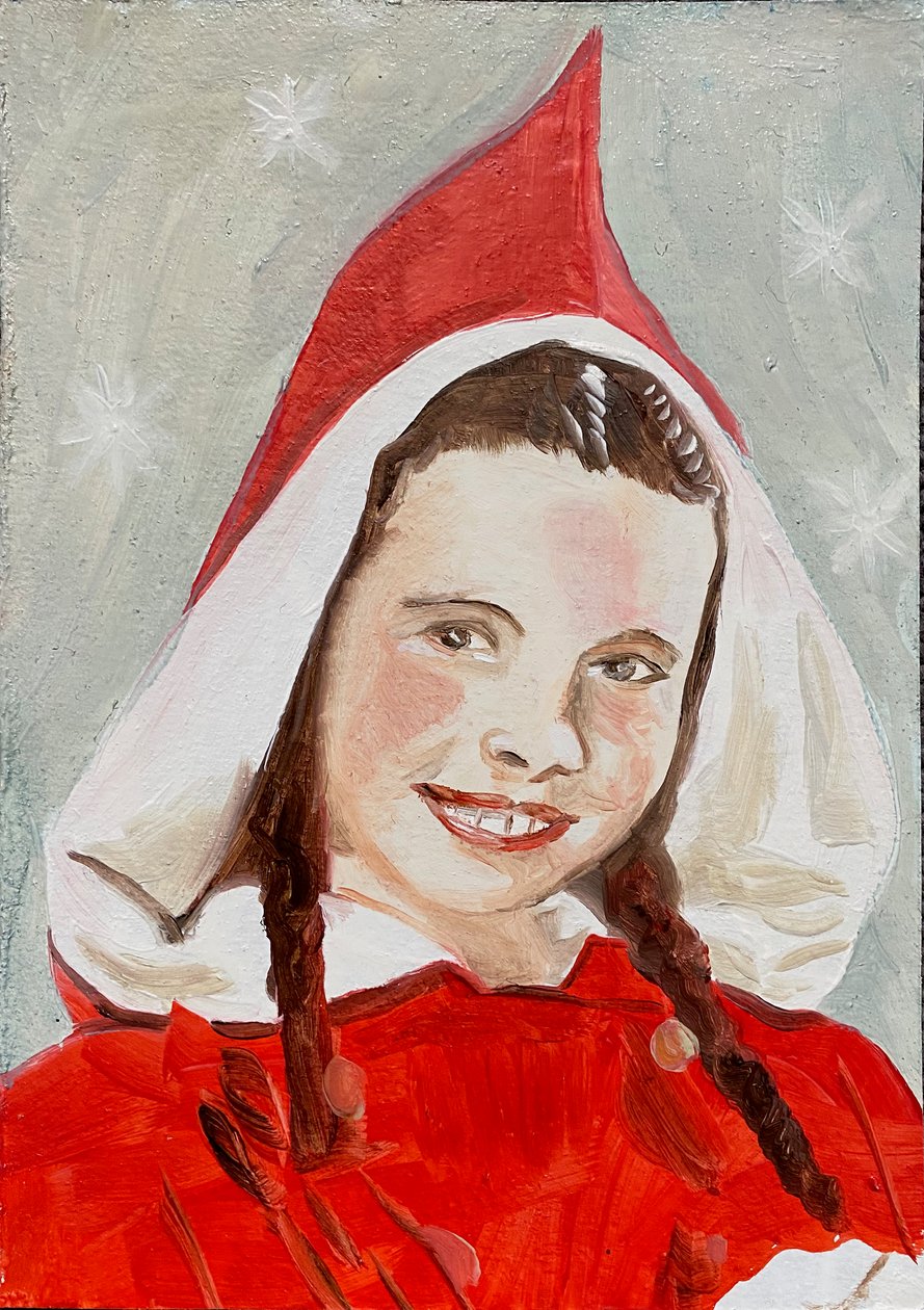 Margaretha, 2023 (olieverf op papier) door Cathy Lomax