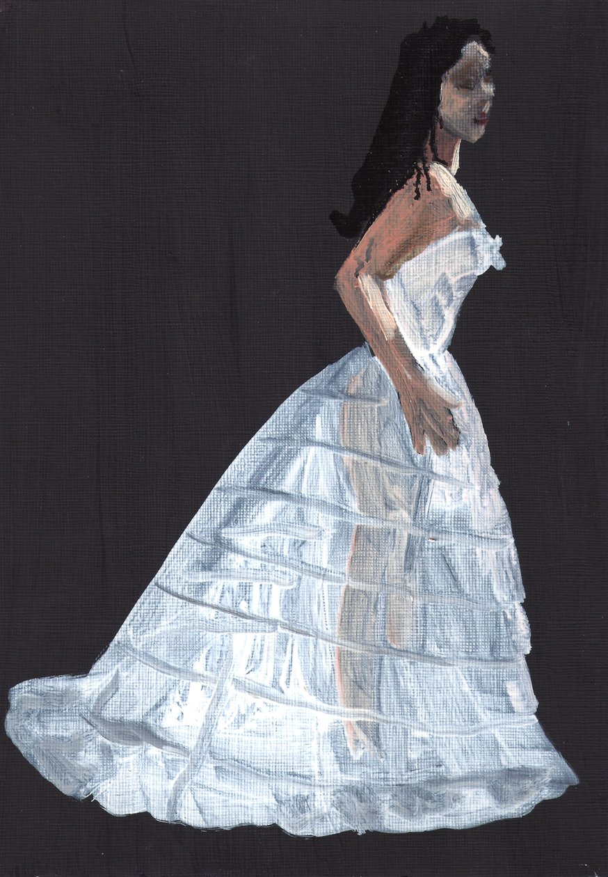 Susannah, 2011 (olieverf op papier) door Cathy Lomax