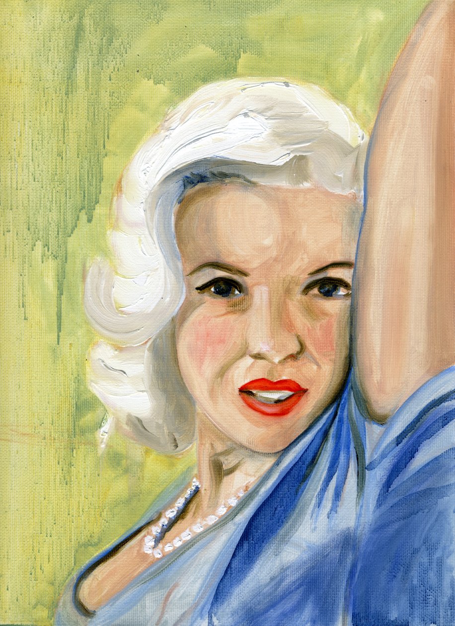 Het onvermijdelijke einde van een liefdesgodin (Jayne 10), 2008 (olieverf op canvaspapier) door Cathy Lomax