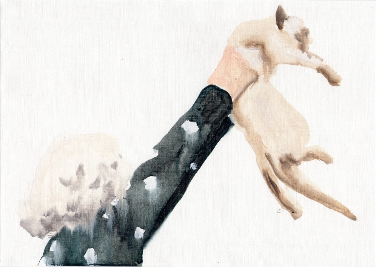 Ze namen het katje terug..., 2016 (olieverf op papier) door Cathy Lomax