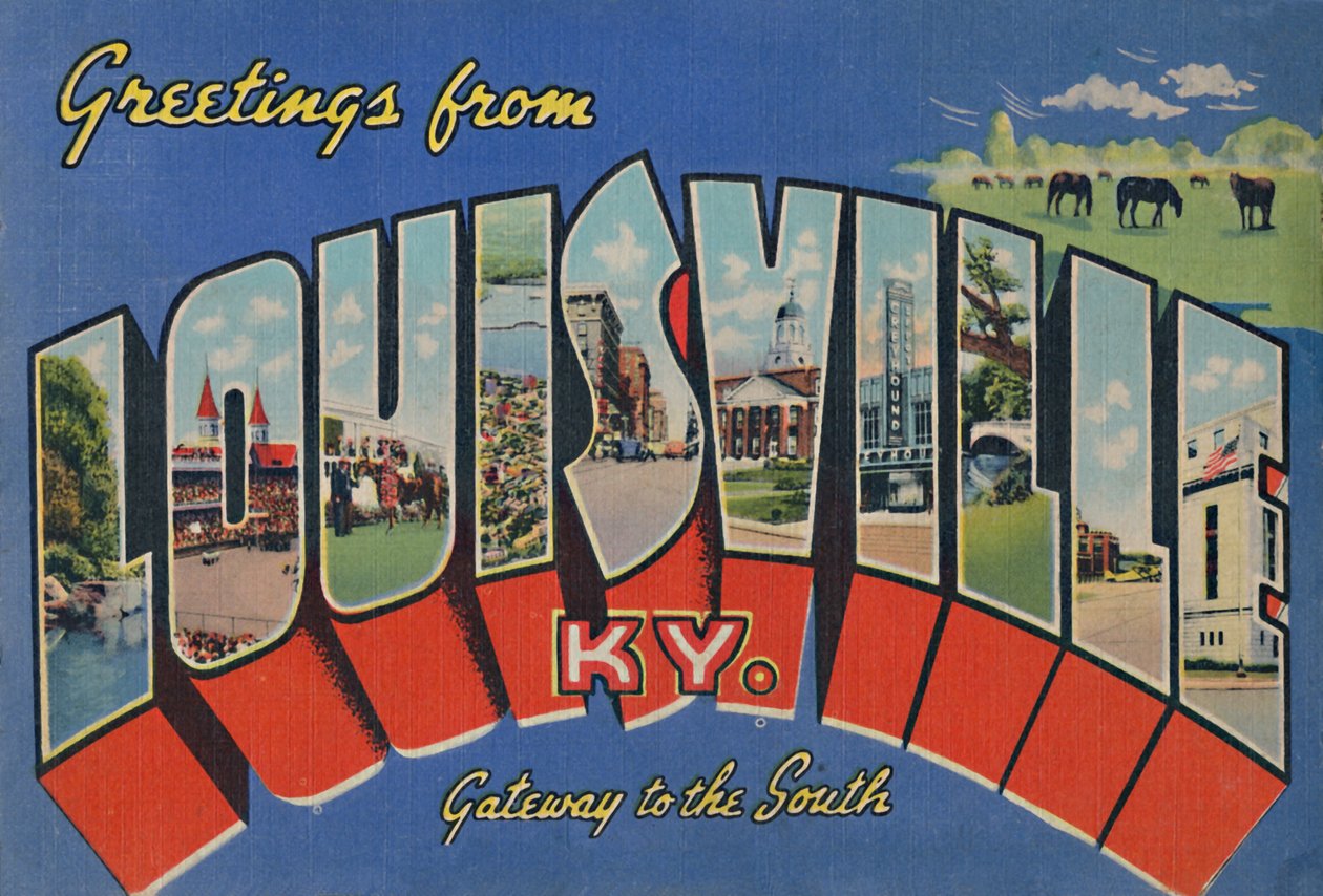 Groeten uit Louisville Ky. - Poort naar het Zuiden, 1942 door Caufield and Shook