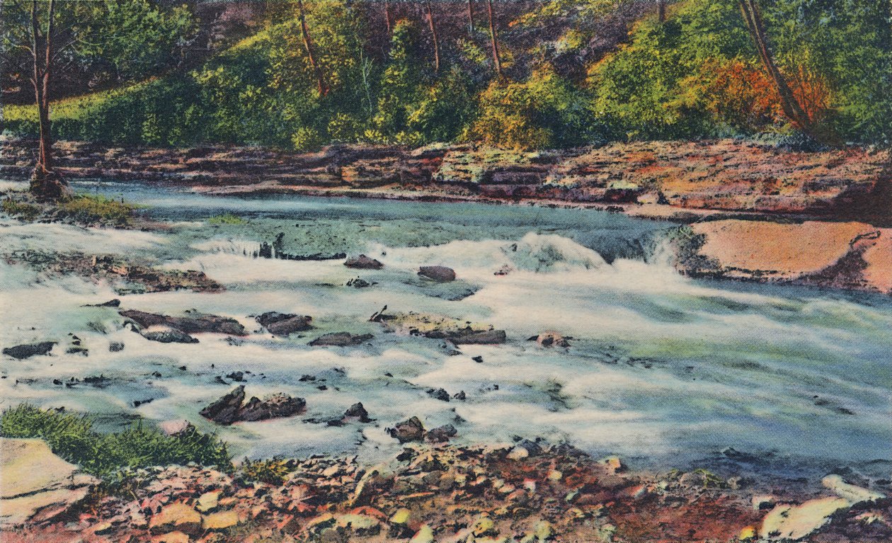 Snelle wateren, Cherokee Park, 1942 door Caufield and Shook