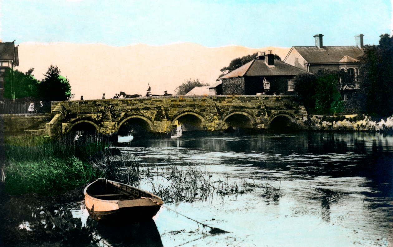 De oude brug, Christchurch, Dorset door Cavenders Ltd