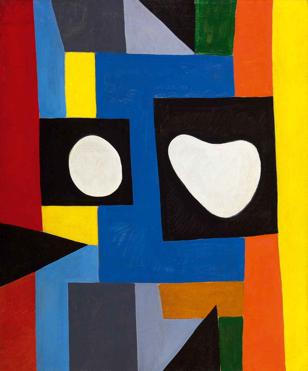 Architectonische compositie, ca.1951 (olieverf op doek) door Caziel Caziel