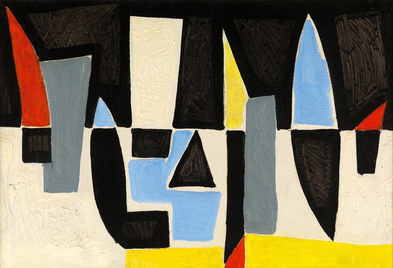 Compositie, ca. 1952 (olieverf op doek) door Caziel Caziel