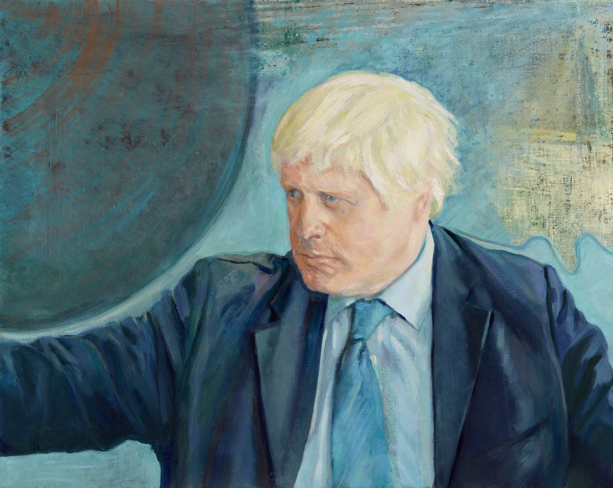 Boris Johnson, 2019 (olieverf op doek) door Celia Montague