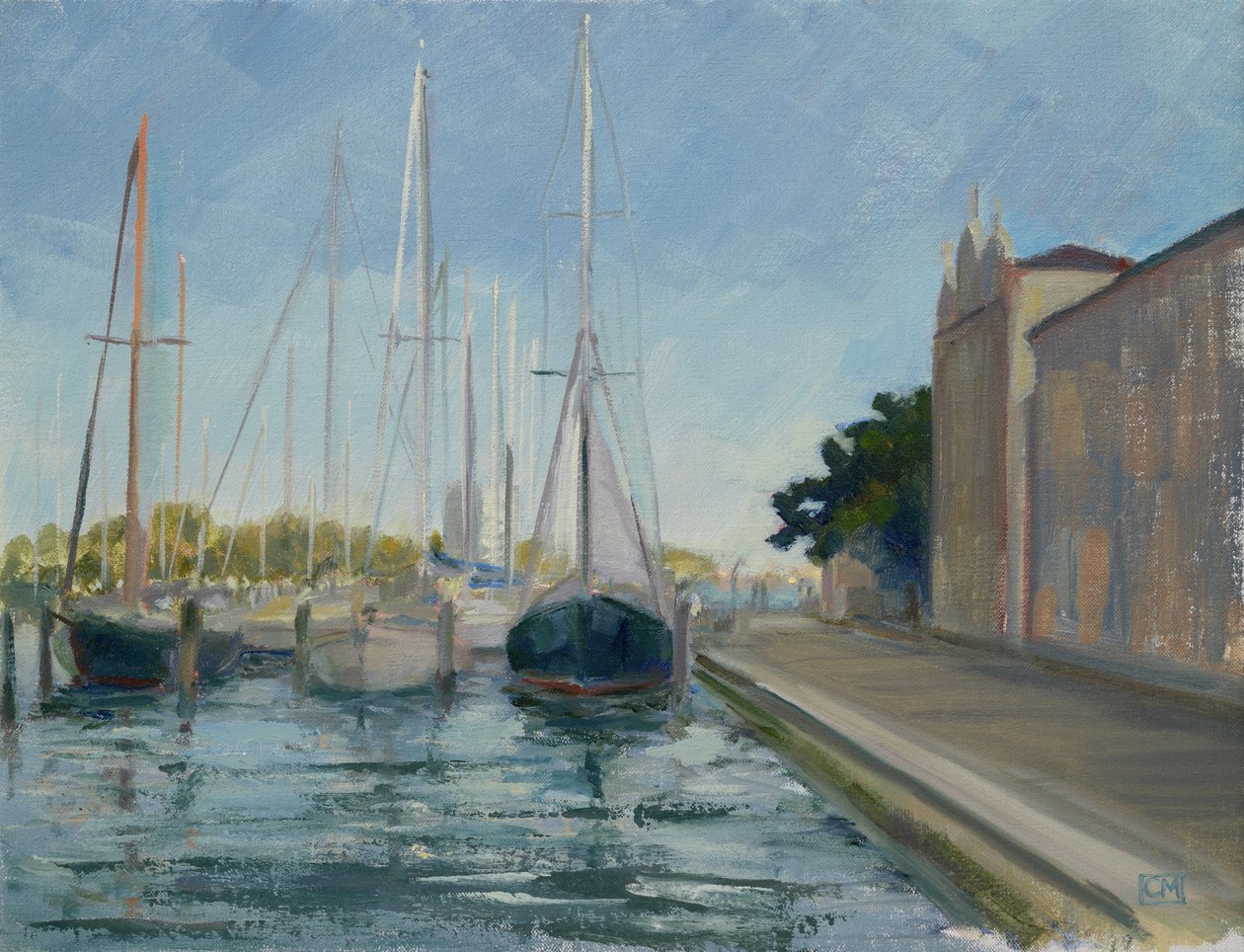 Marina S. Giorgio Maggiore 3 (olieverf op doek) door Celia Montague