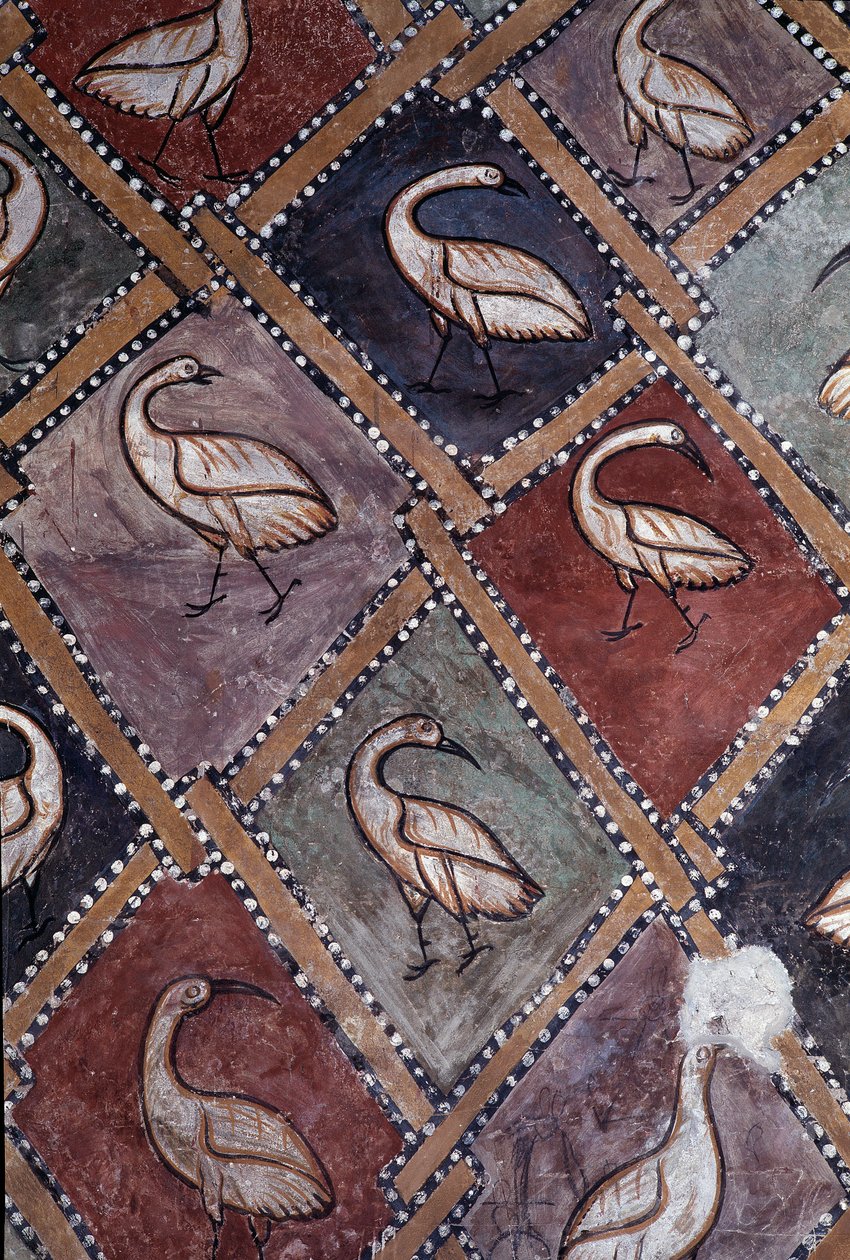 Vogels (detail) door Central Italian School