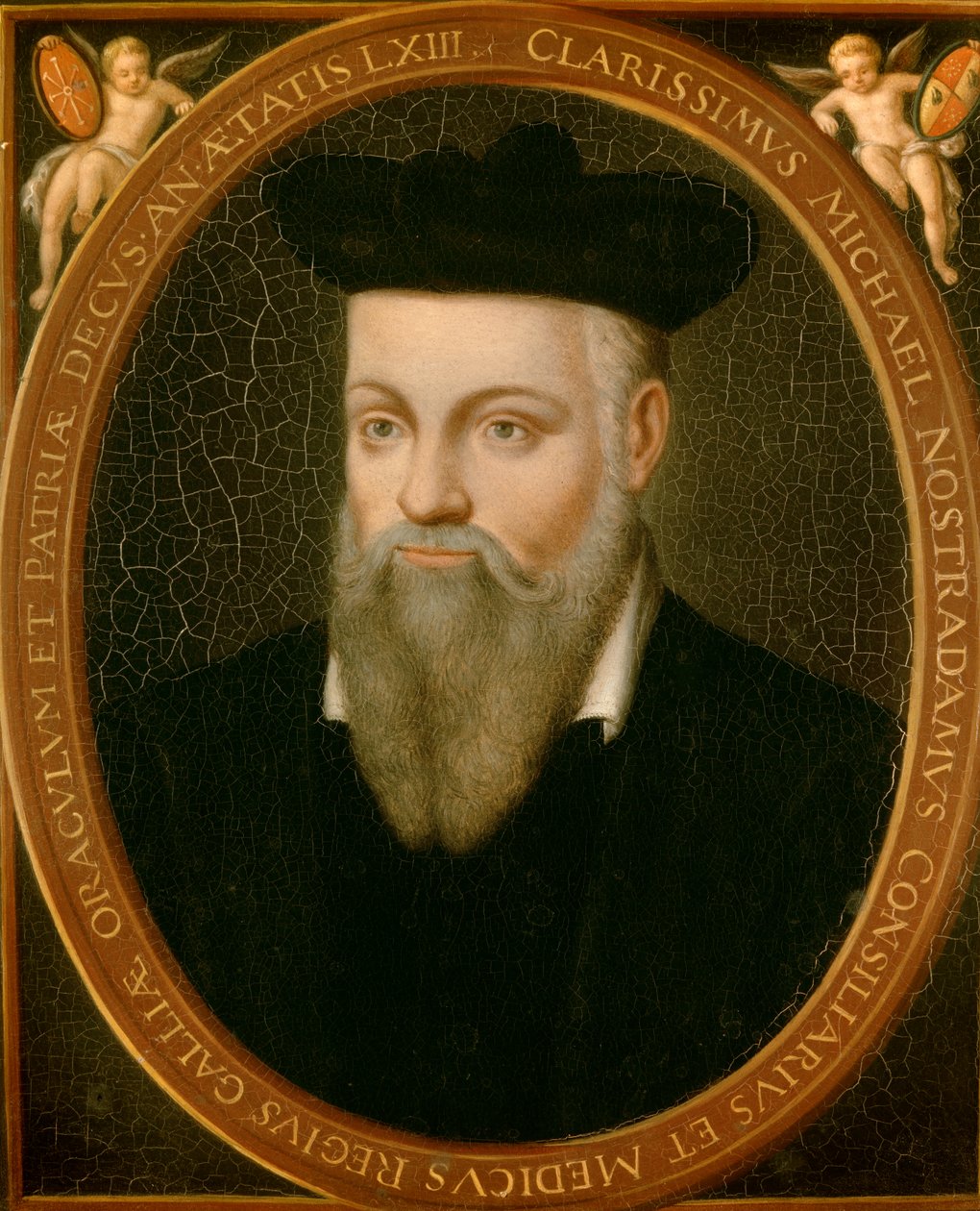 Portret van Michel de Nostradamus, bekend als Nostradamus, astroloog door Cesar Nostradamus