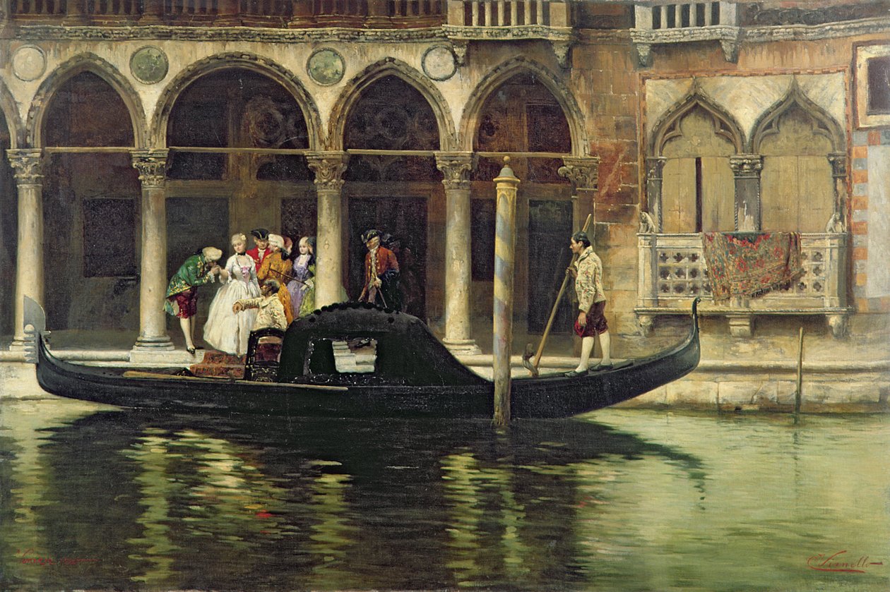 De vertrekken, 1890 door Cesare Vianello