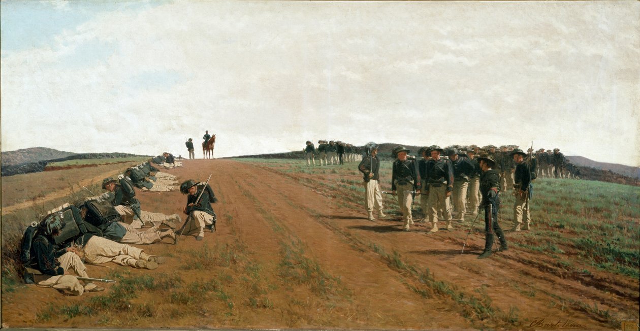 September 1870, Bersaglieri richting Porta Pia door Cesare Bartolena