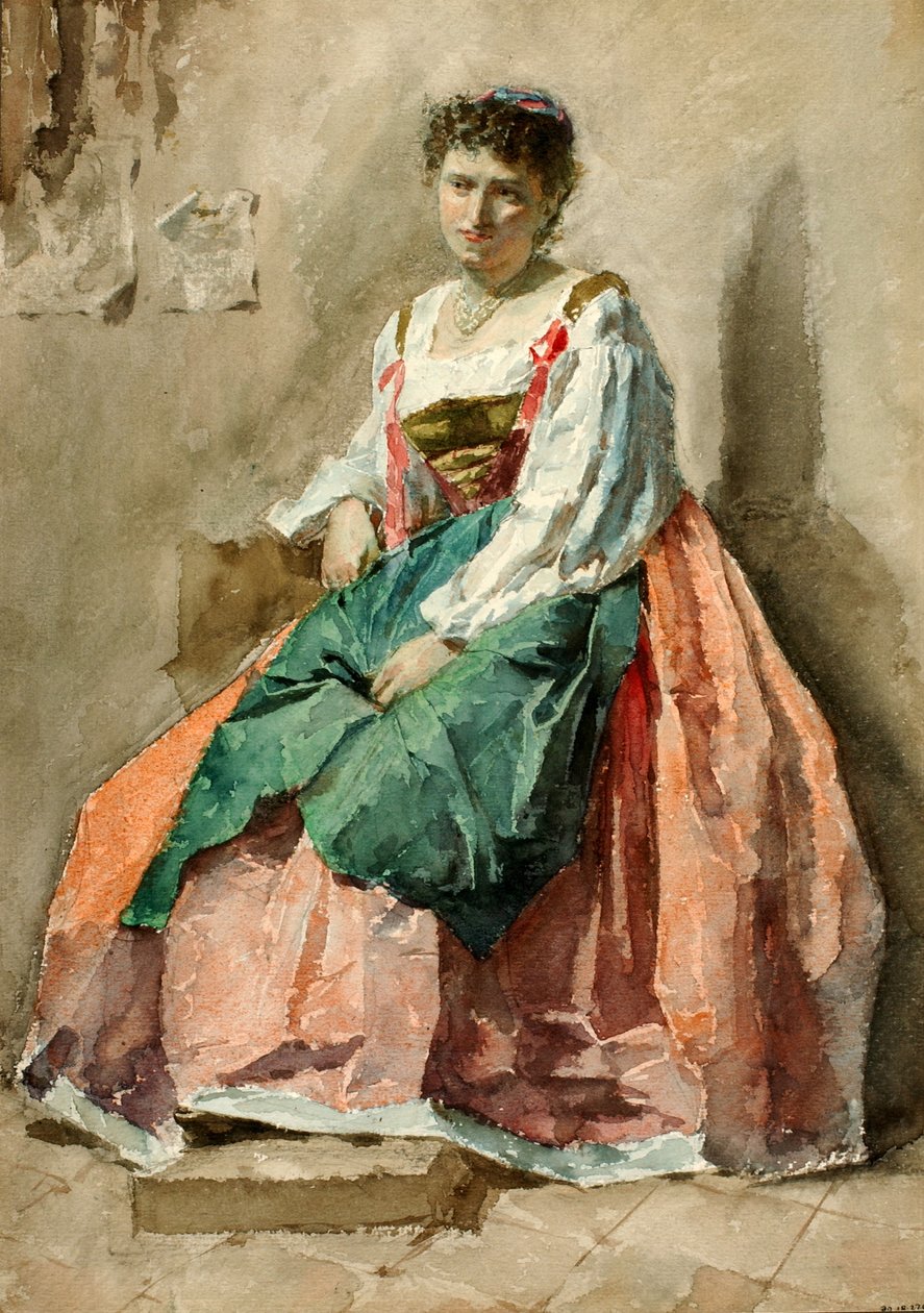 Portret van een dame, laat 19e-vroeg 20e eeuw door Cesare Biseo
