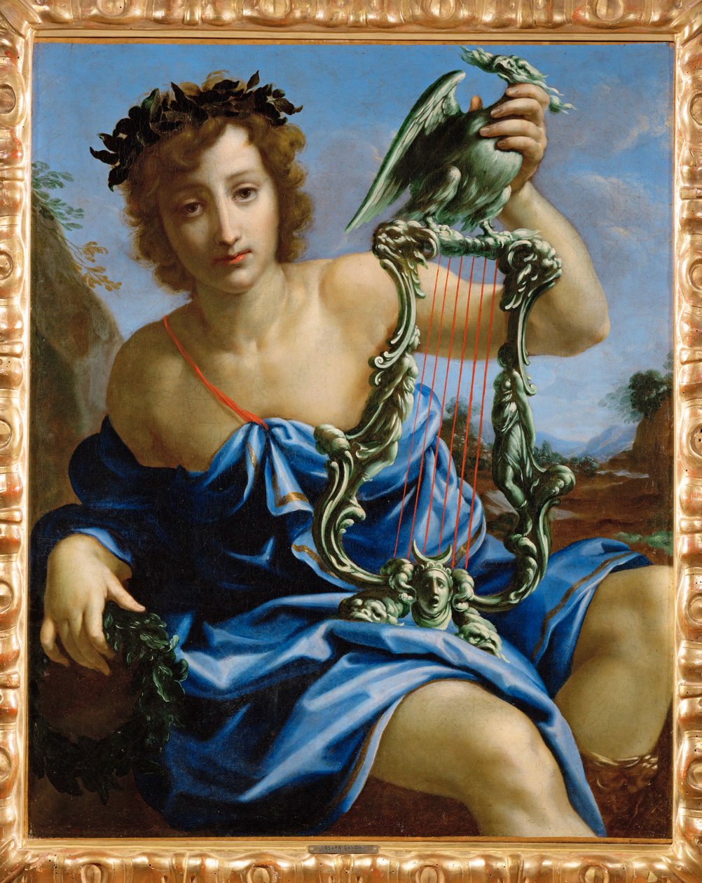 Apollo (schilderij op doek) door Cesare Dandini