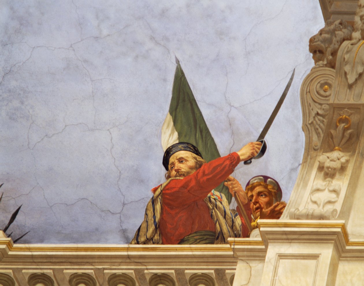Detail (Allegorie van Italië) door Cesare Mariani
