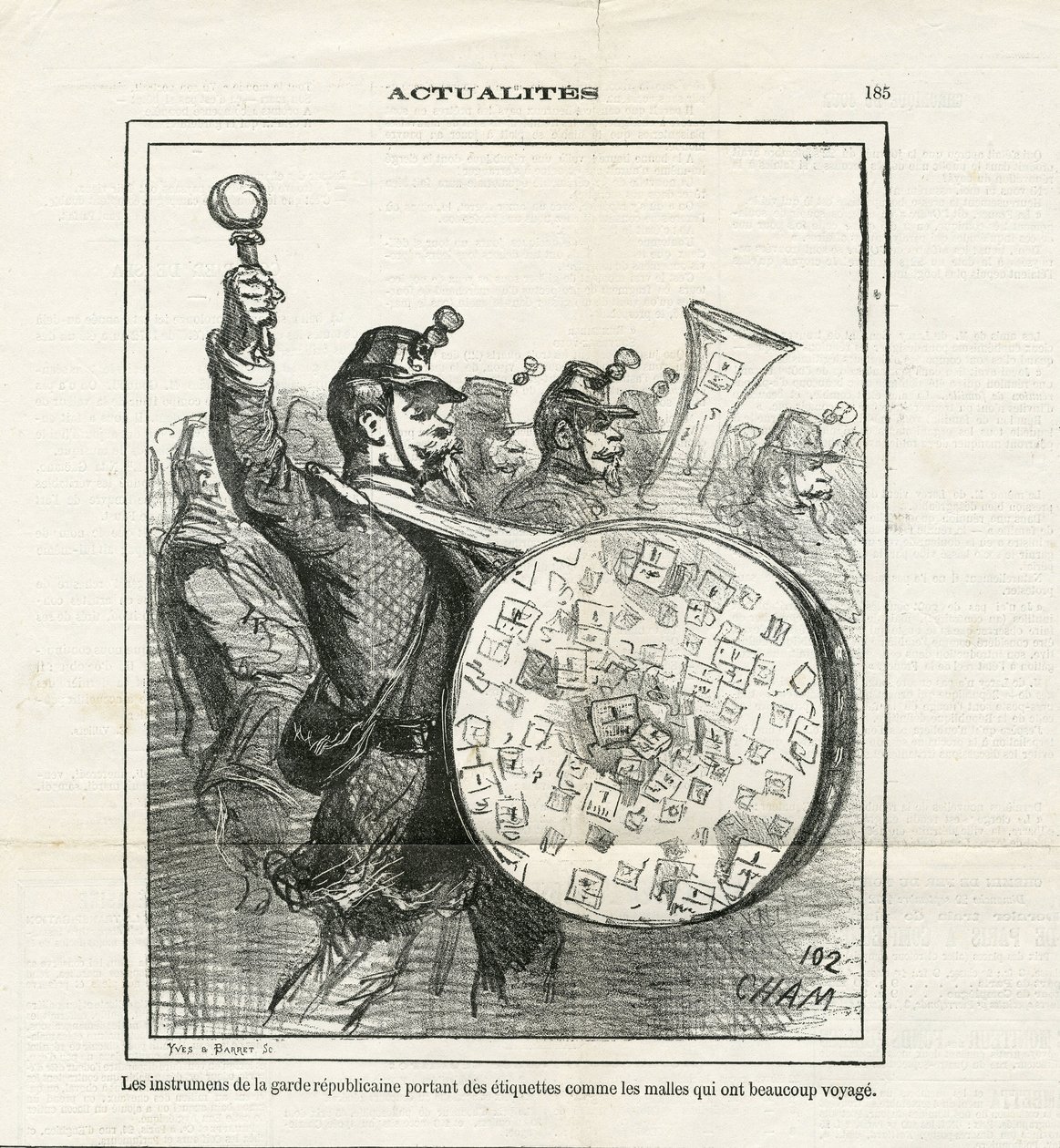 Illustratie van Cham in Le Charivari door Amédée de Noé