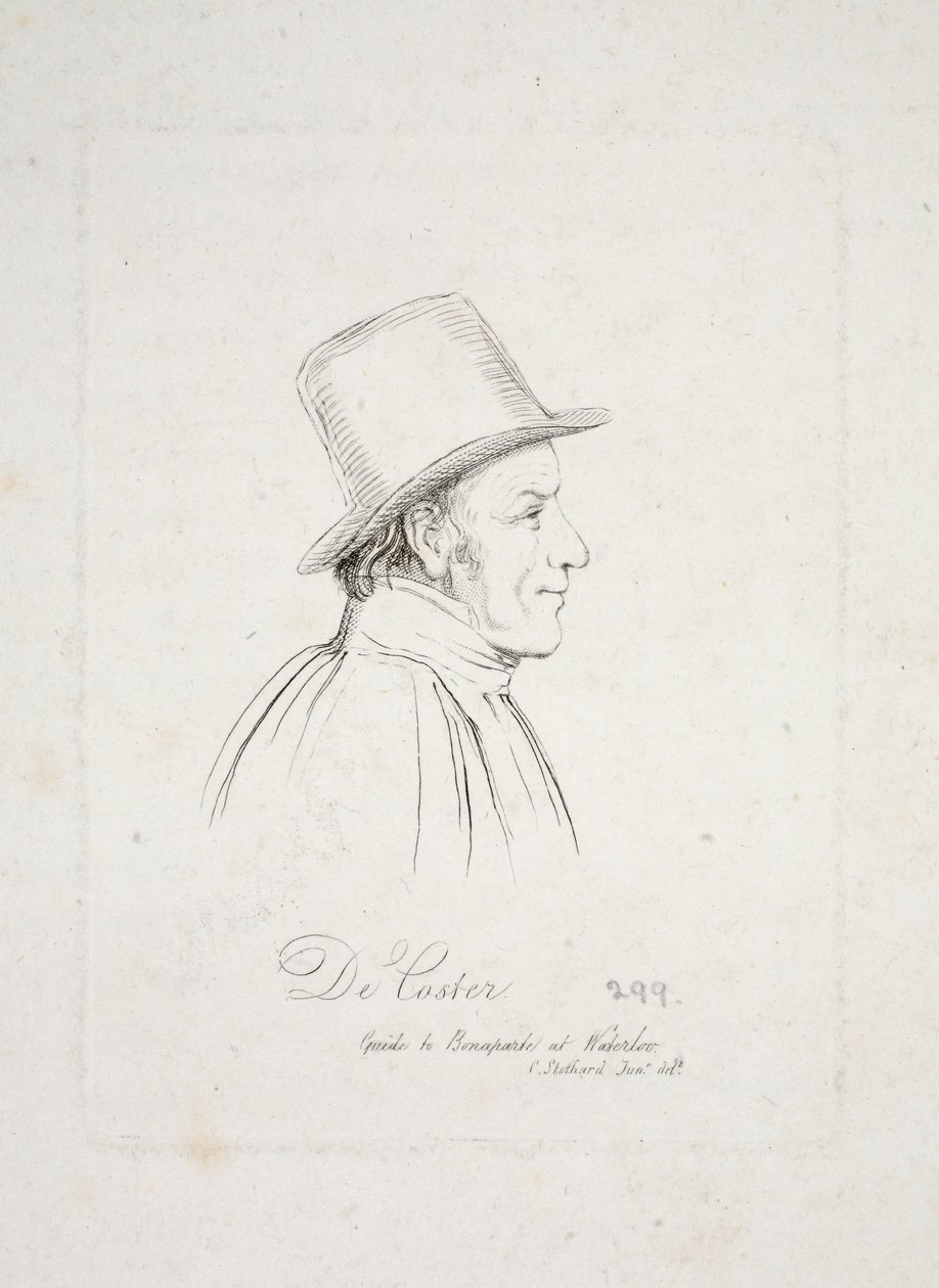 De Coster, gids voor Bonaparte bij Waterloo door Charles Alfred Stothard