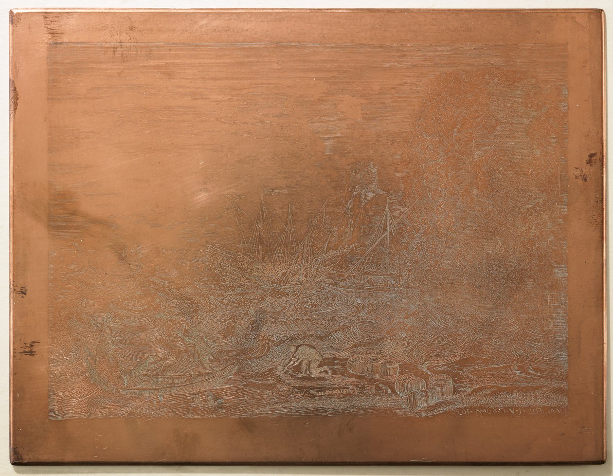 Drukplaat voor De Storm (Le Tempête), 1870-1875 door Charles Amand Durand