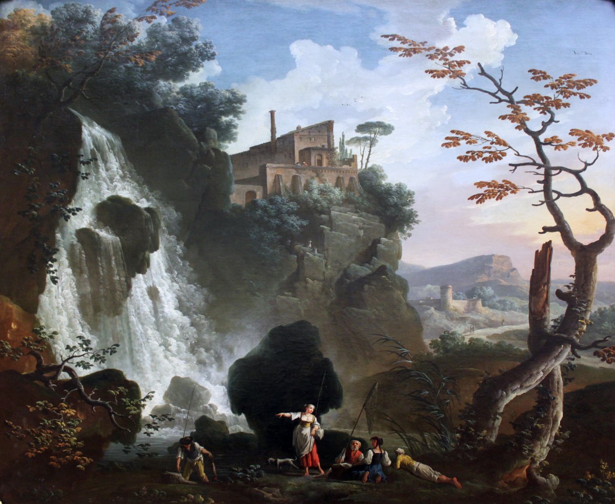 De villa van Maecenas in Tivoli door Charles François Grenier de Lacroix