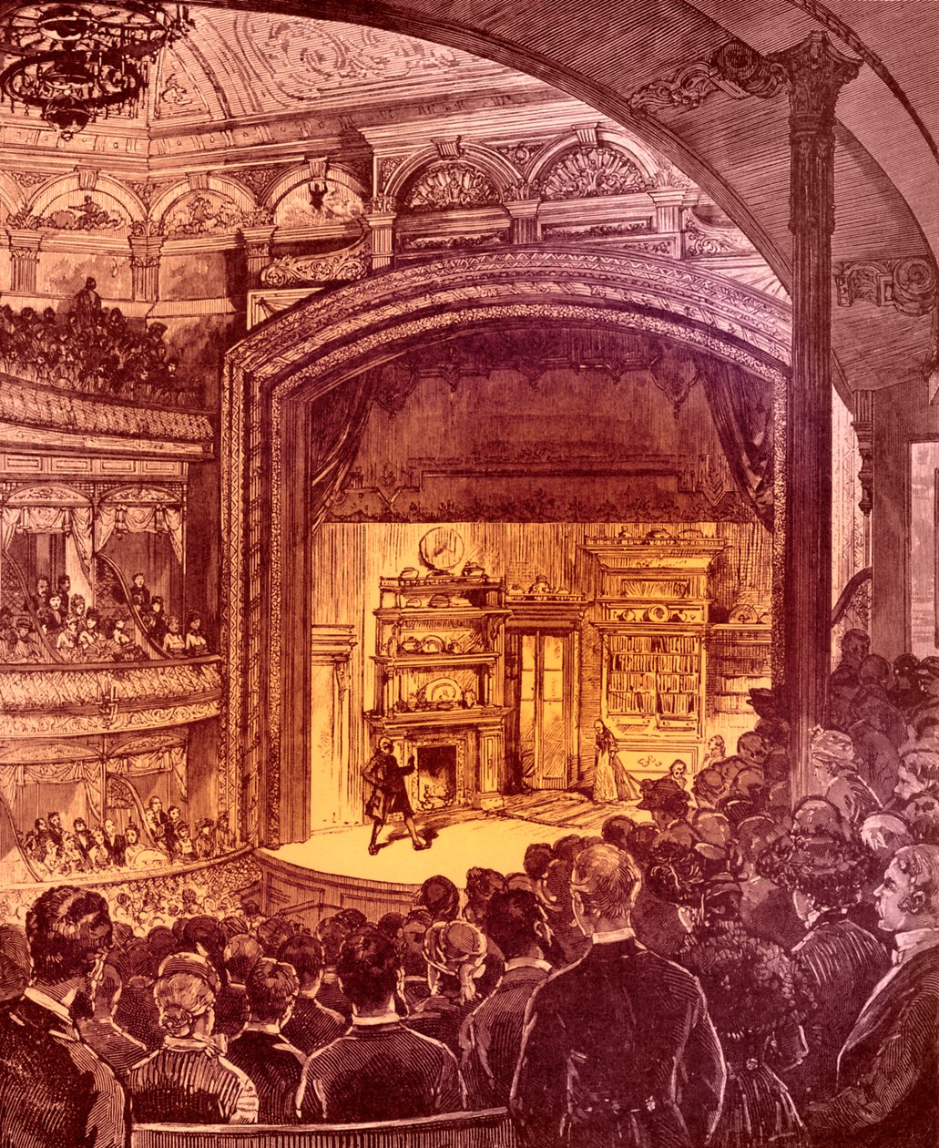 New York theater interieur 1882 door Charles Graham