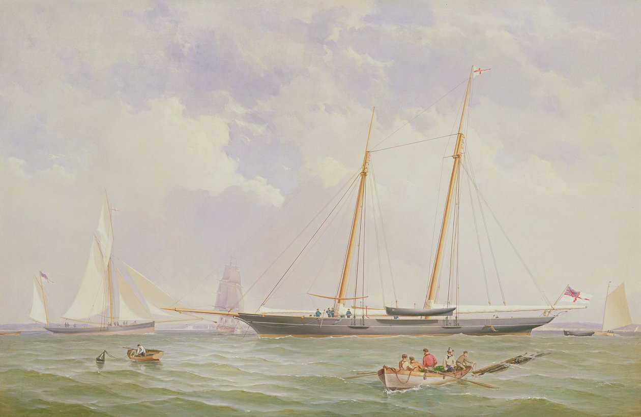 Een portret van de 110 ton Royal Yacht Squadron Schoener 