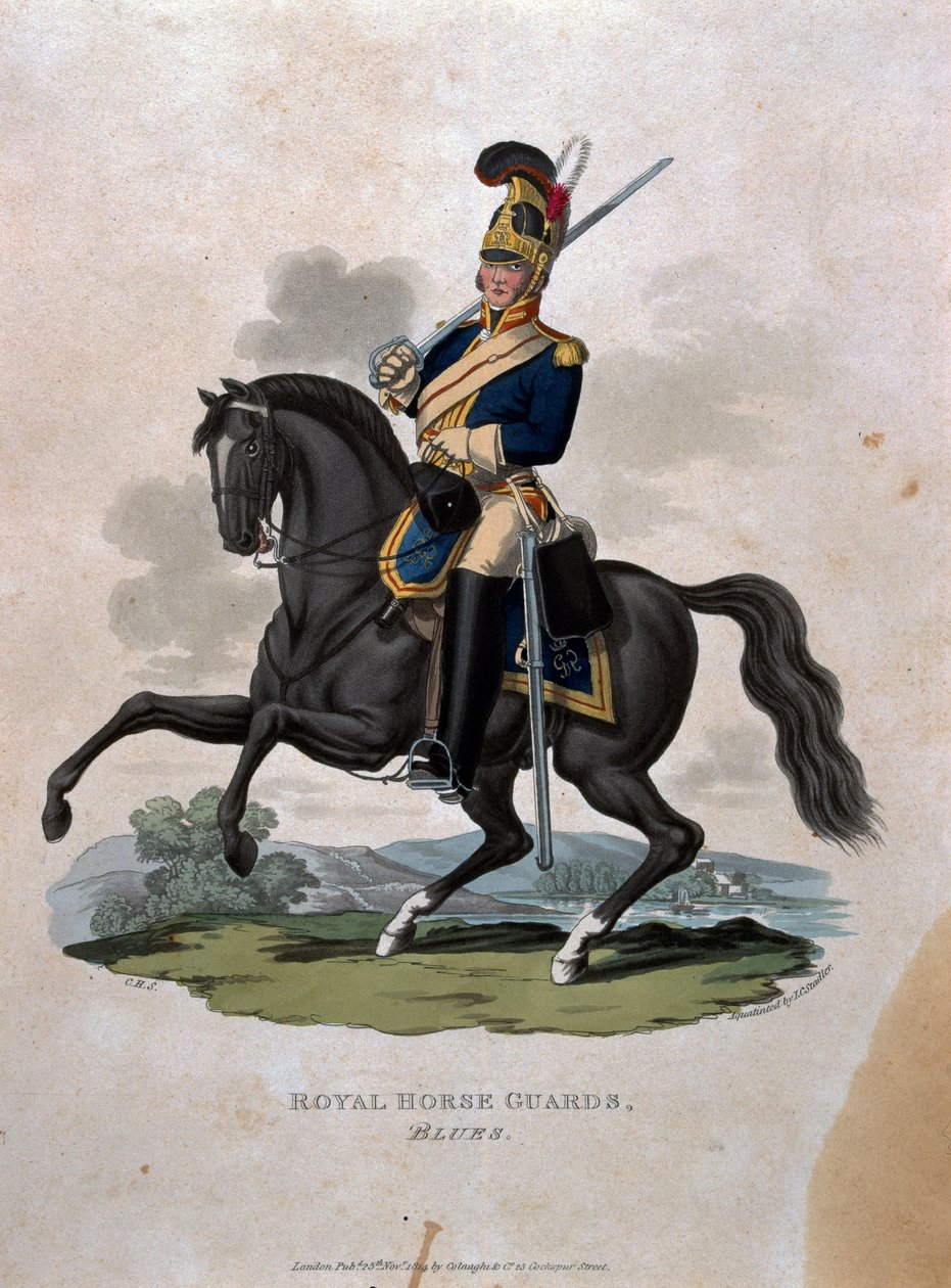 Een soldaat van de Royal Horse Guards, uit 