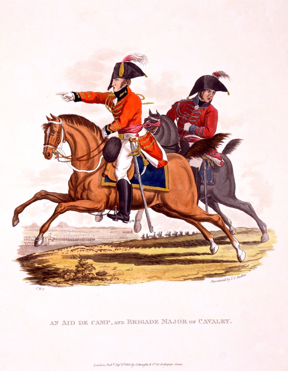 Uniformen van een Adjudant en van een Brigade Majoor van de Cavalerie, uit 
