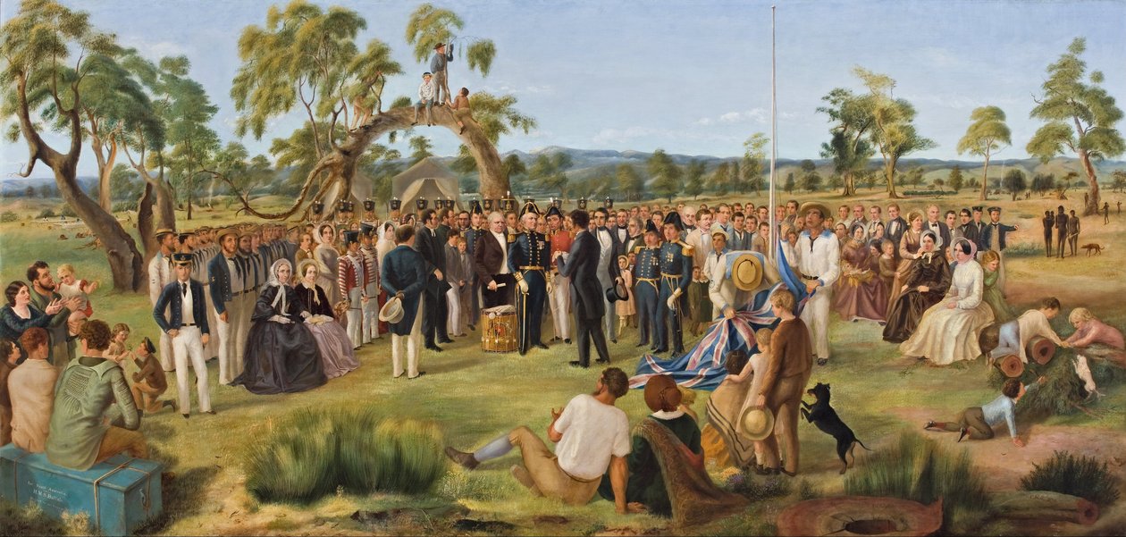 De Proclamatie van Zuid-Australië 1836 door Charles Hill