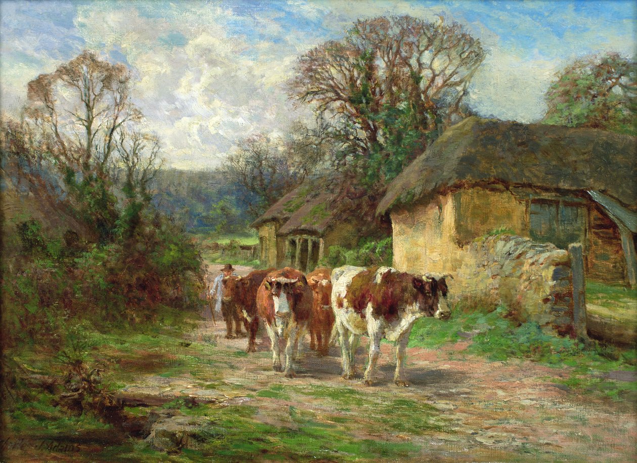 Bij de schuur door Charles James Adams