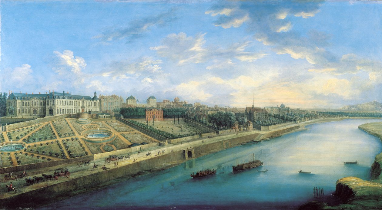 Uitzicht op Passy en Chaillot vanaf Grenelle door Charles Laurent Grevenbroeck