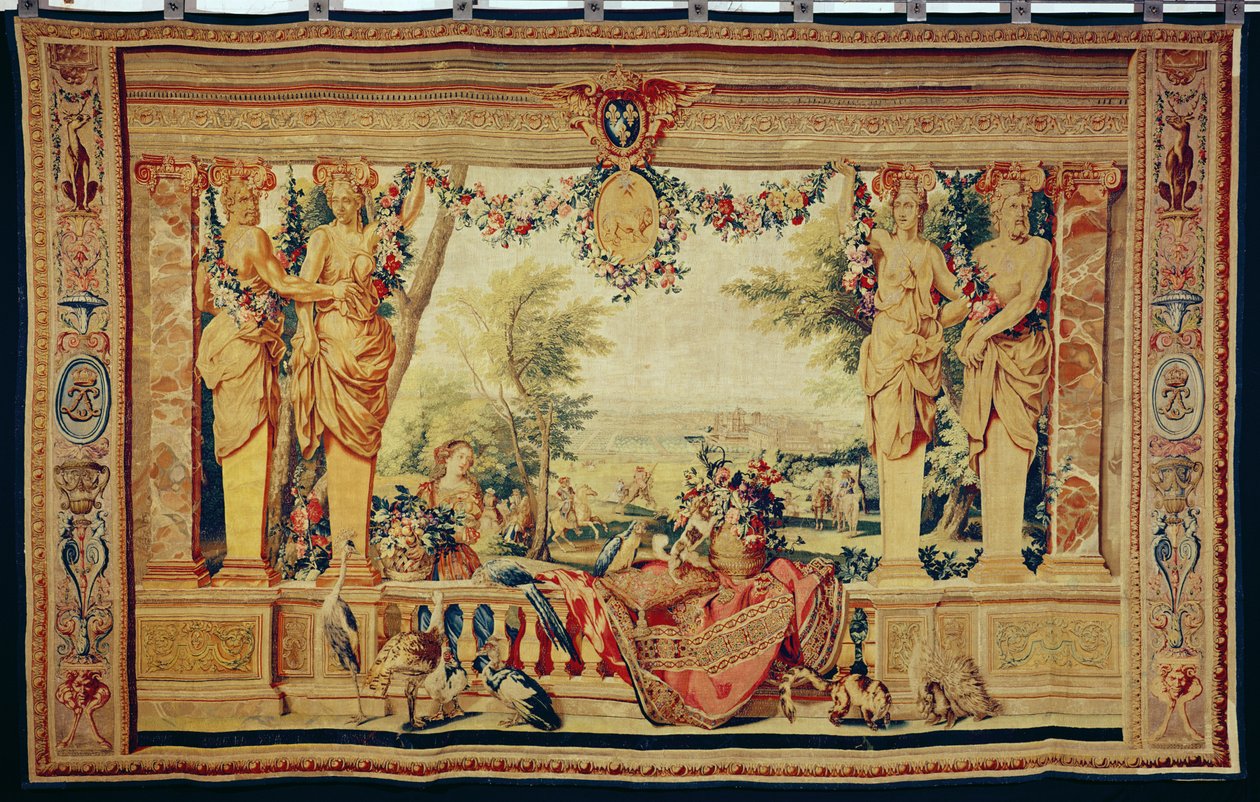 De Maand Juli Kasteel van Vincennes, uit de serie wandtapijten 