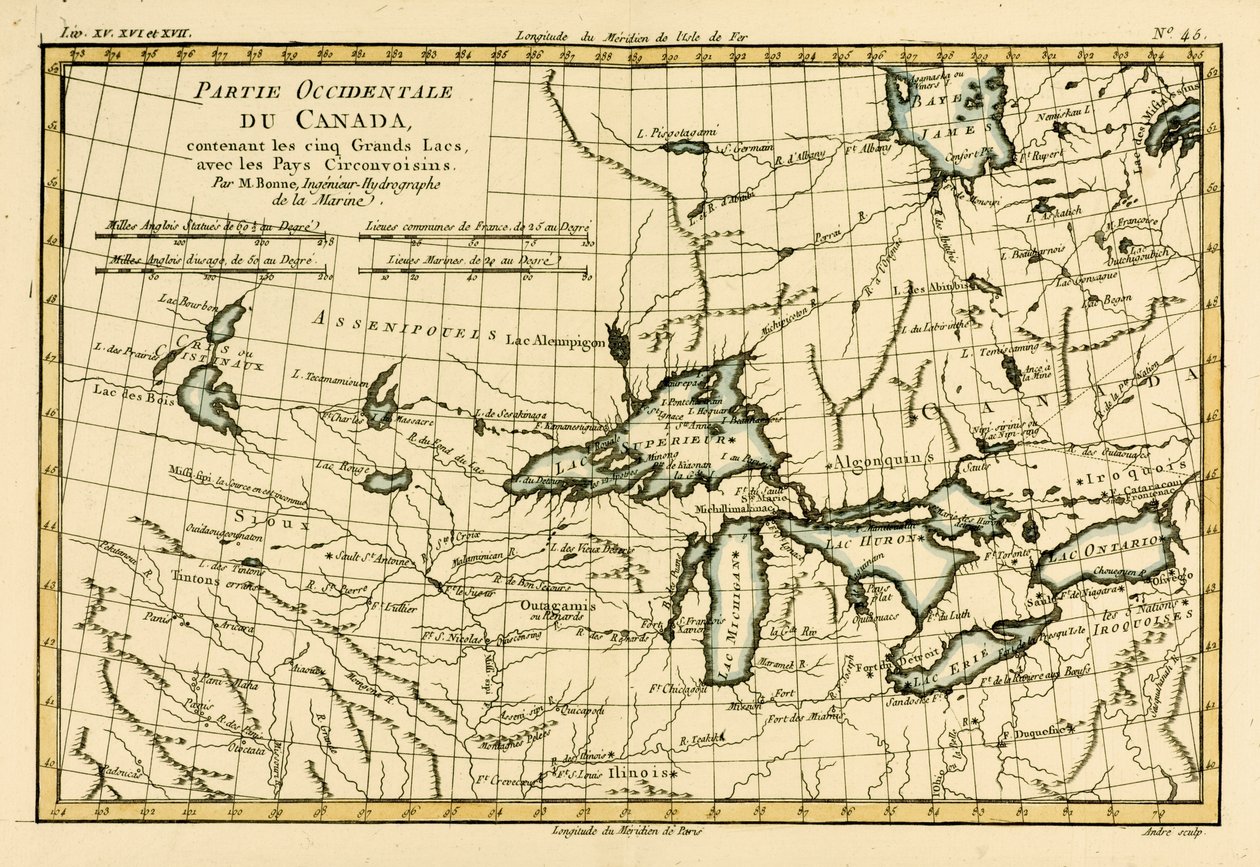 West-Canada, inclusief de Vijf Grote Meren, uit 