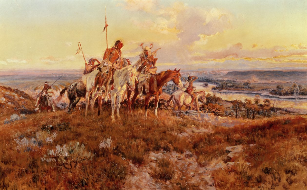 De Wagens door Charles Marion Russell