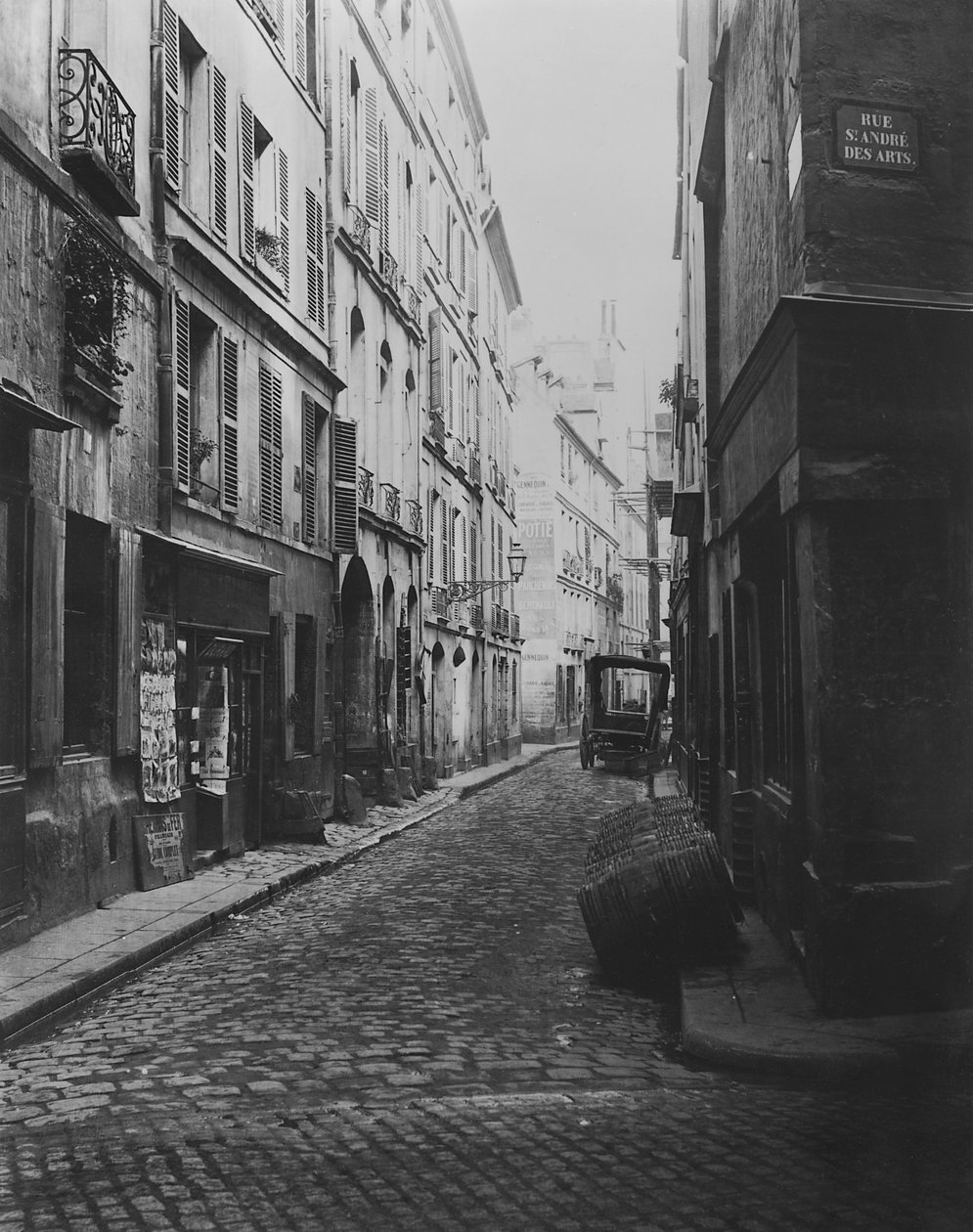 Rue Git-le-Coeur (vanaf Rue Saint-Andre-des-Arts), Parijs, 1858-78 door Charles Marville