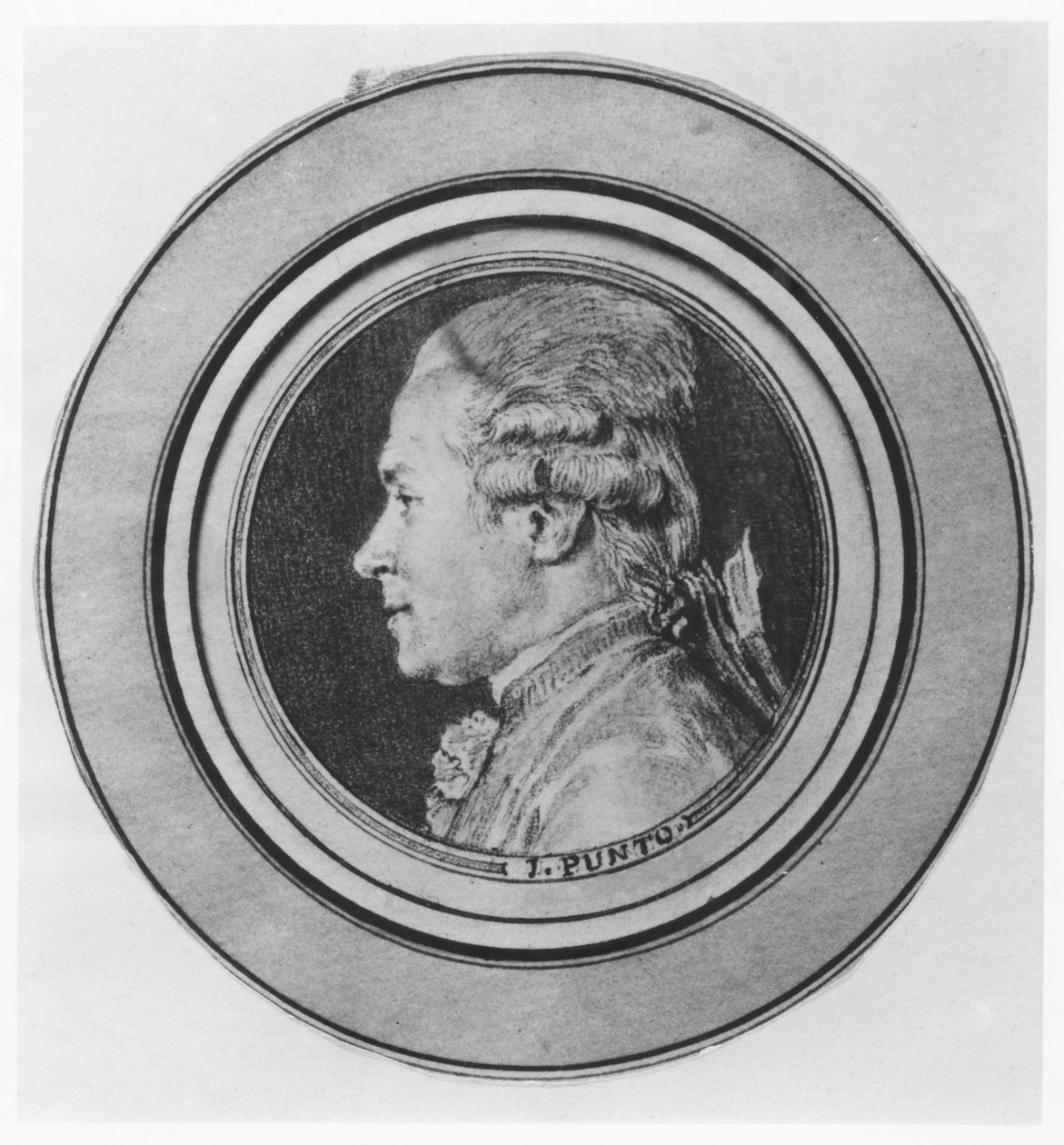 Portret van Giovanni Punto door Charles Nicolas II Cochin