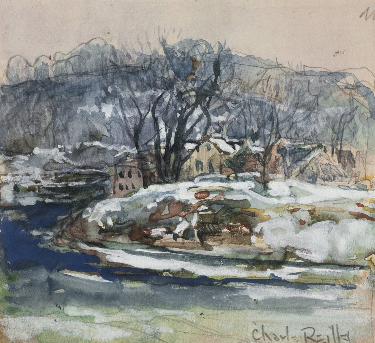 Winterlandschap door Charles P. Reiffel
