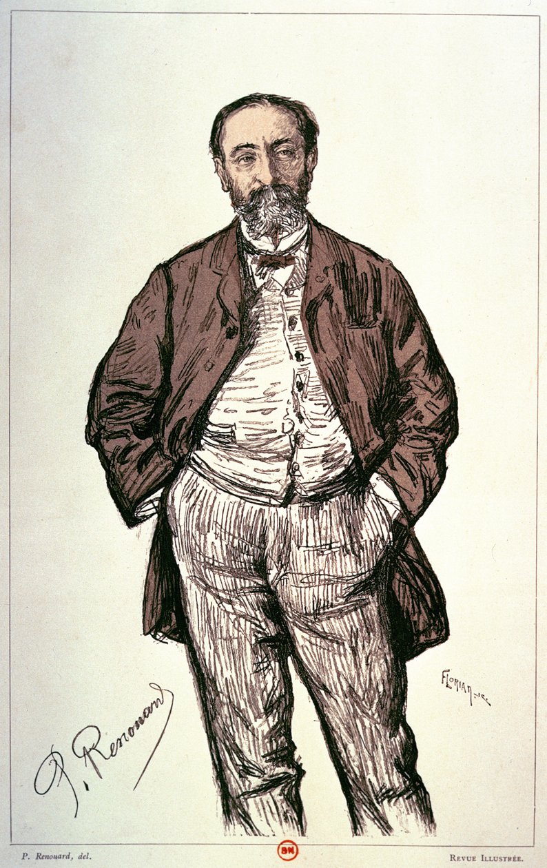 Portret van Camille Saint-Saens door Charles Paul Renouard