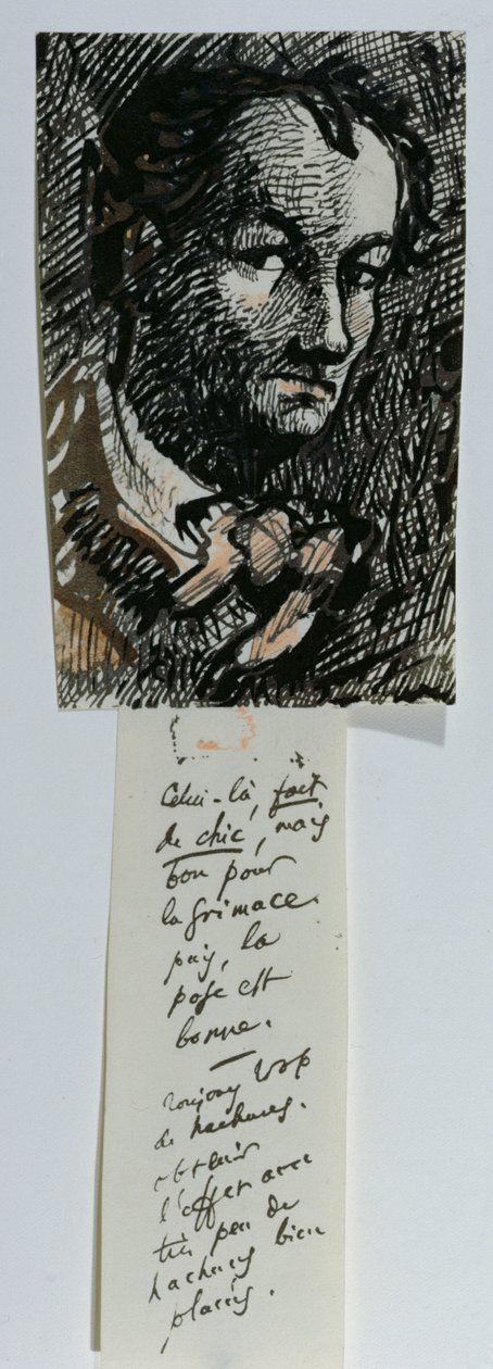 Zelfportret door Charles Pierre Baudelaire