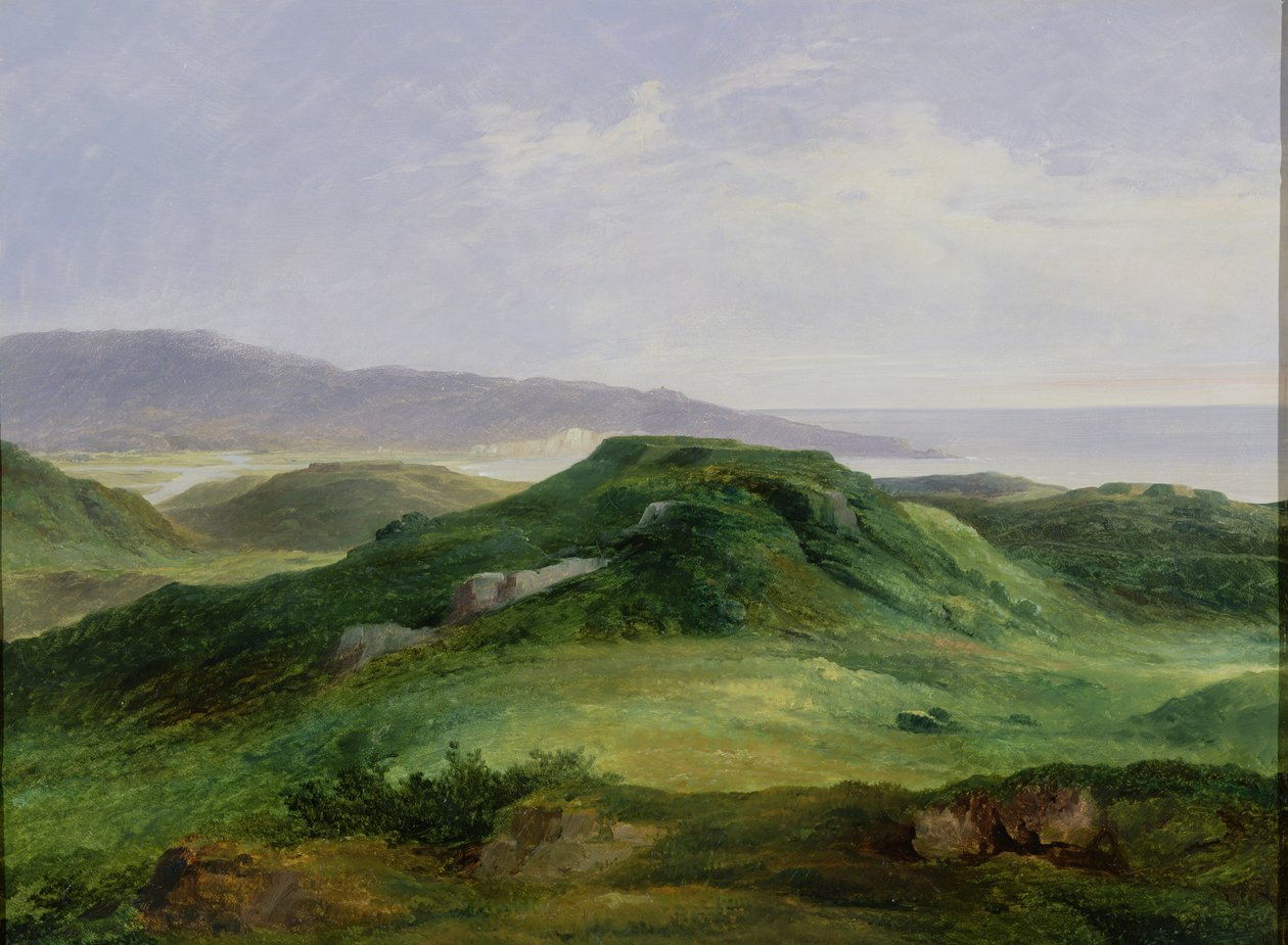 De monding van de rivier Bidassoa door Charles Renoux