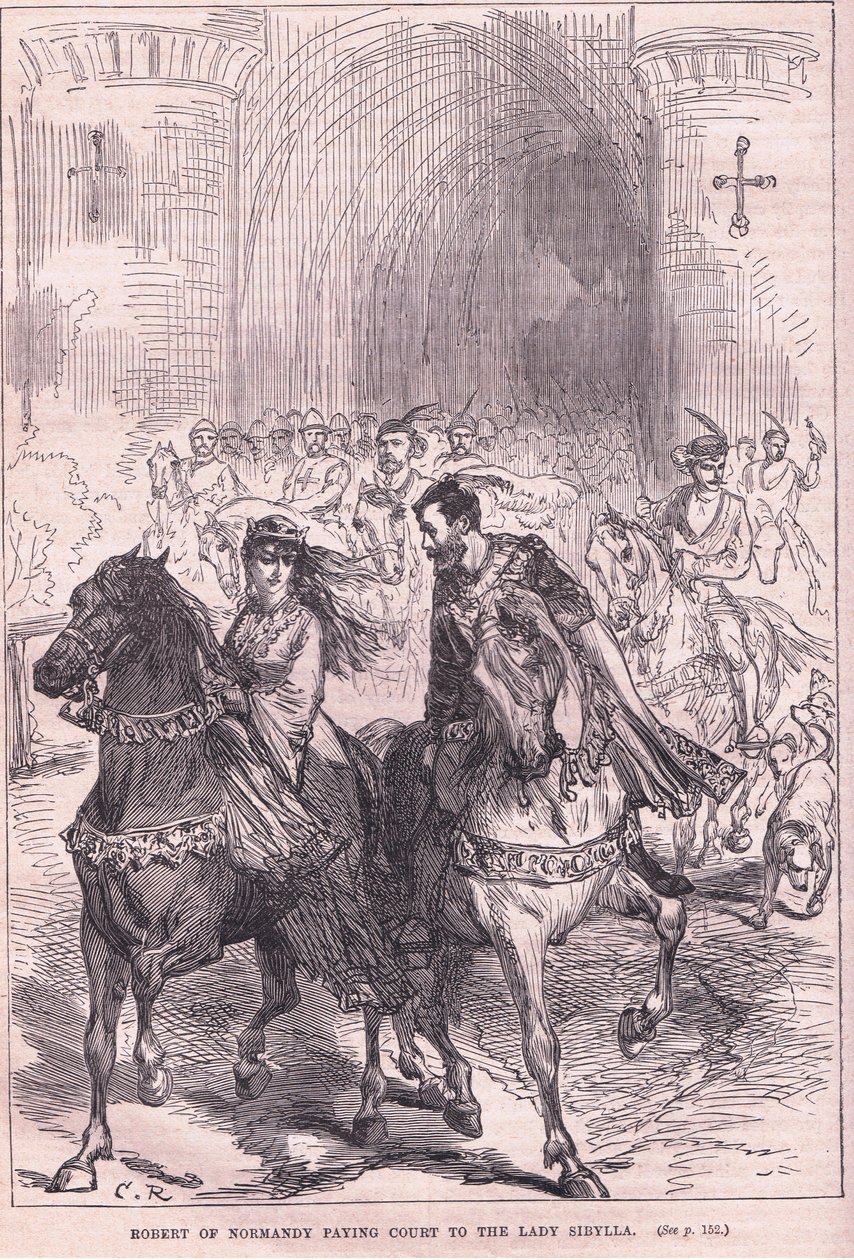 Robert van Normandië brengt een bezoek aan Lady Sibylla door Charles Ricketts