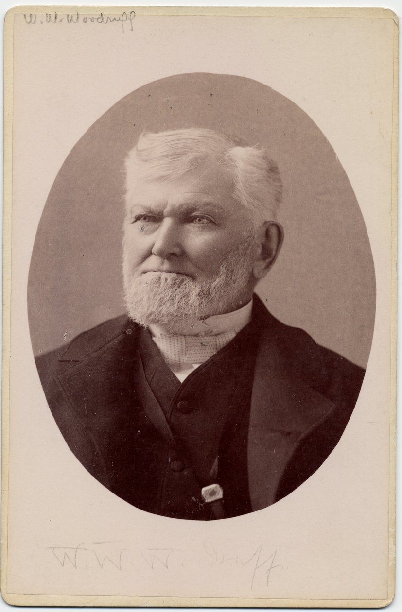 Wilford Woodruff (1807-98), 4e president van de Kerk van Jezus Christus van de Heiligen der Laatste Dagen, of Mormonen door Charles Roscoe Savage