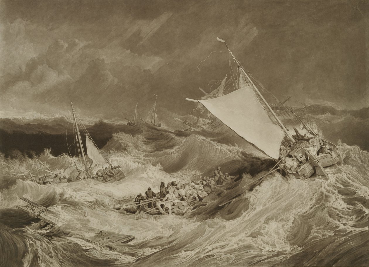 Een schipbreuk door Charles Yardley Turner