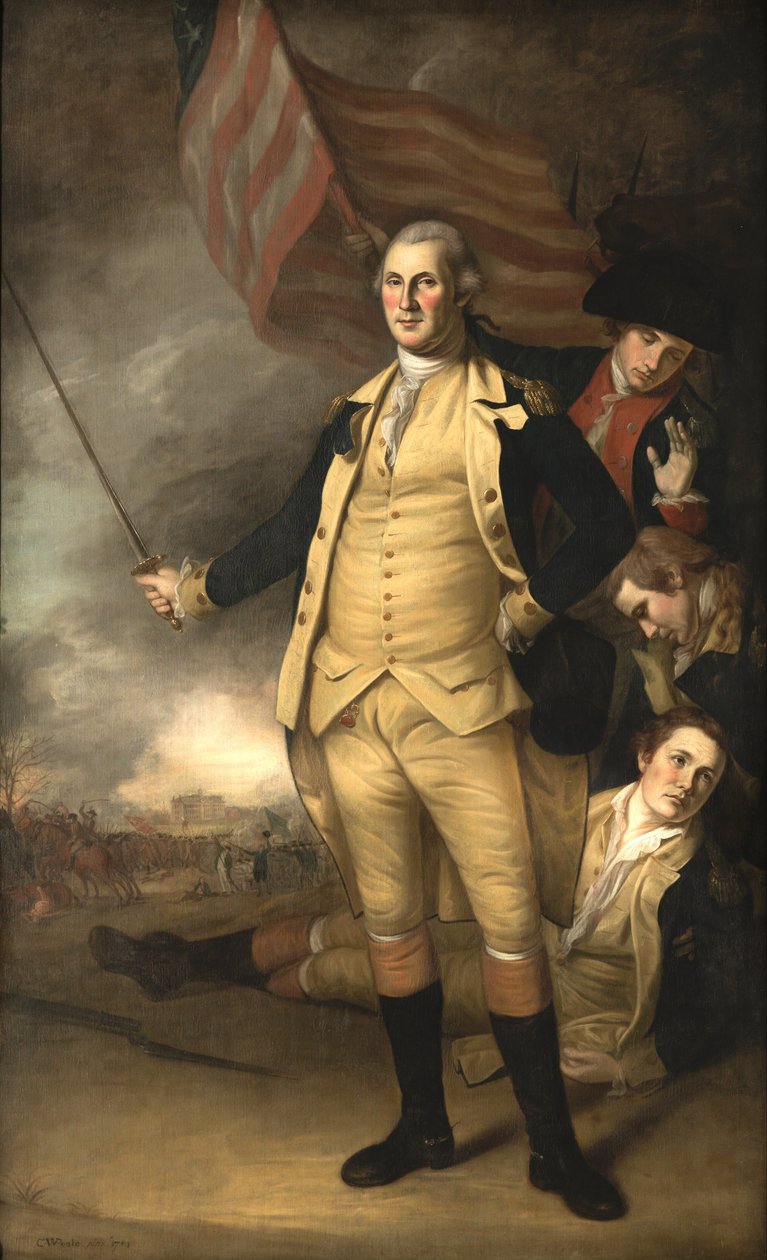 George Washington bij de Slag om Princeton door Charles Willson Peale