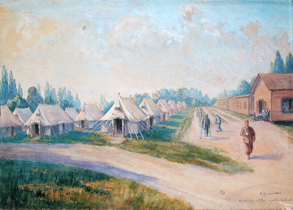 Het Herstelkwartier van het Canadese Militaire Ziekenhuis in St. Cloud door Charles Andre Igounet de Villers
