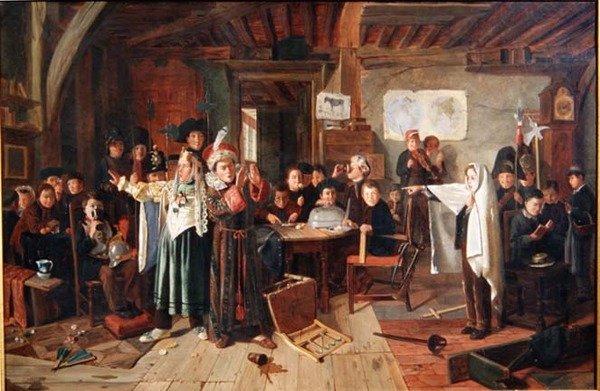 Het Maskerbal, c.1855 door Charles Hunt