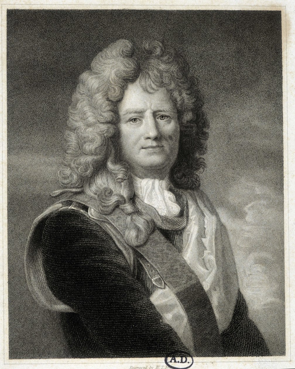 Portret van Vauban door Charles (after) Le Brun