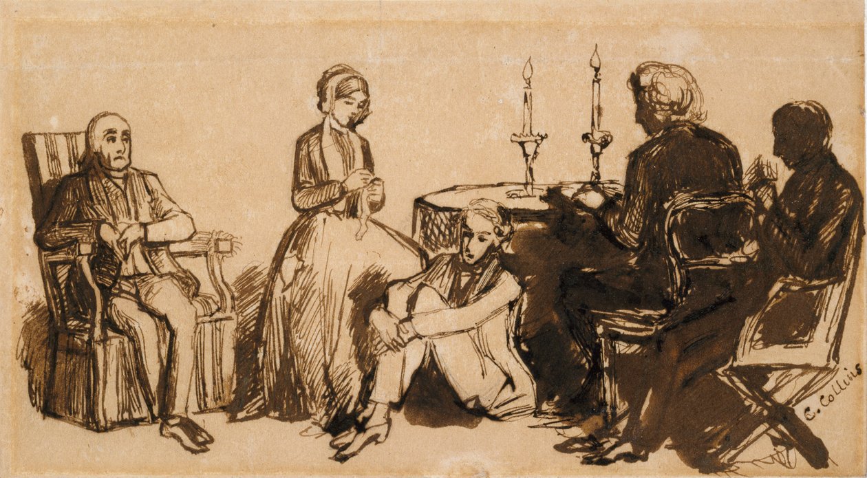 Een Avond in het Huis van de Combes, 1850-1851 door Charles Allston Collins
