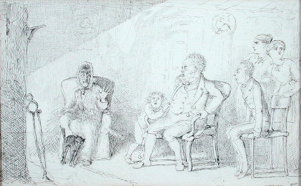 Spookverhaal (pen en inkt op papier) door Charles Altamont Doyle