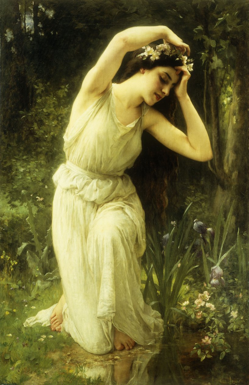 Een Nimf in het Bos door Charles Amable Lenoir