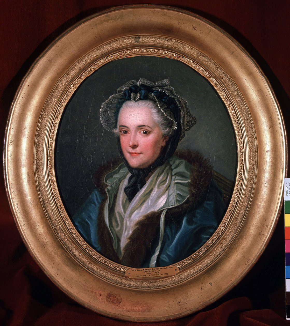 Portret van Marie-Louise-Nicole, hertogin van Enville (1716-1797). Schilderij door Charles Amedee Philippe van Loo (1719-1795) door Charles Amedee Philippe van Loo